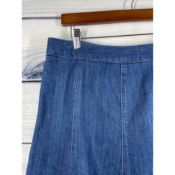 L. L. Bean A-Line Denim Skirt Retro Blue Size 8 Regular - Picture 6 of 7
